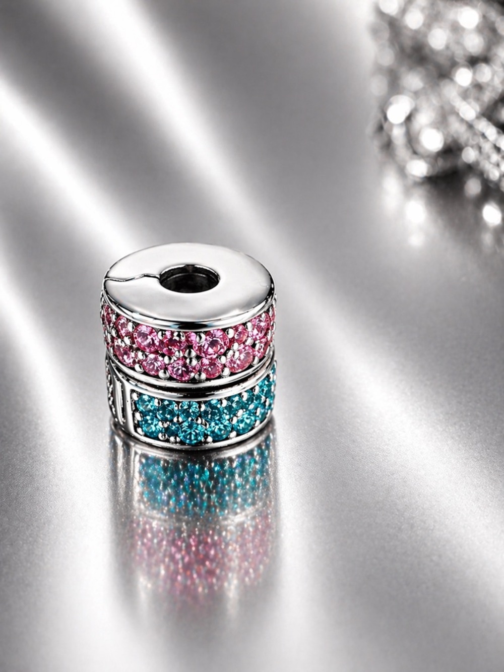Bundle offer: Pandora Pink @ Teal Pavé Clip Charm - Picture 3 of 14